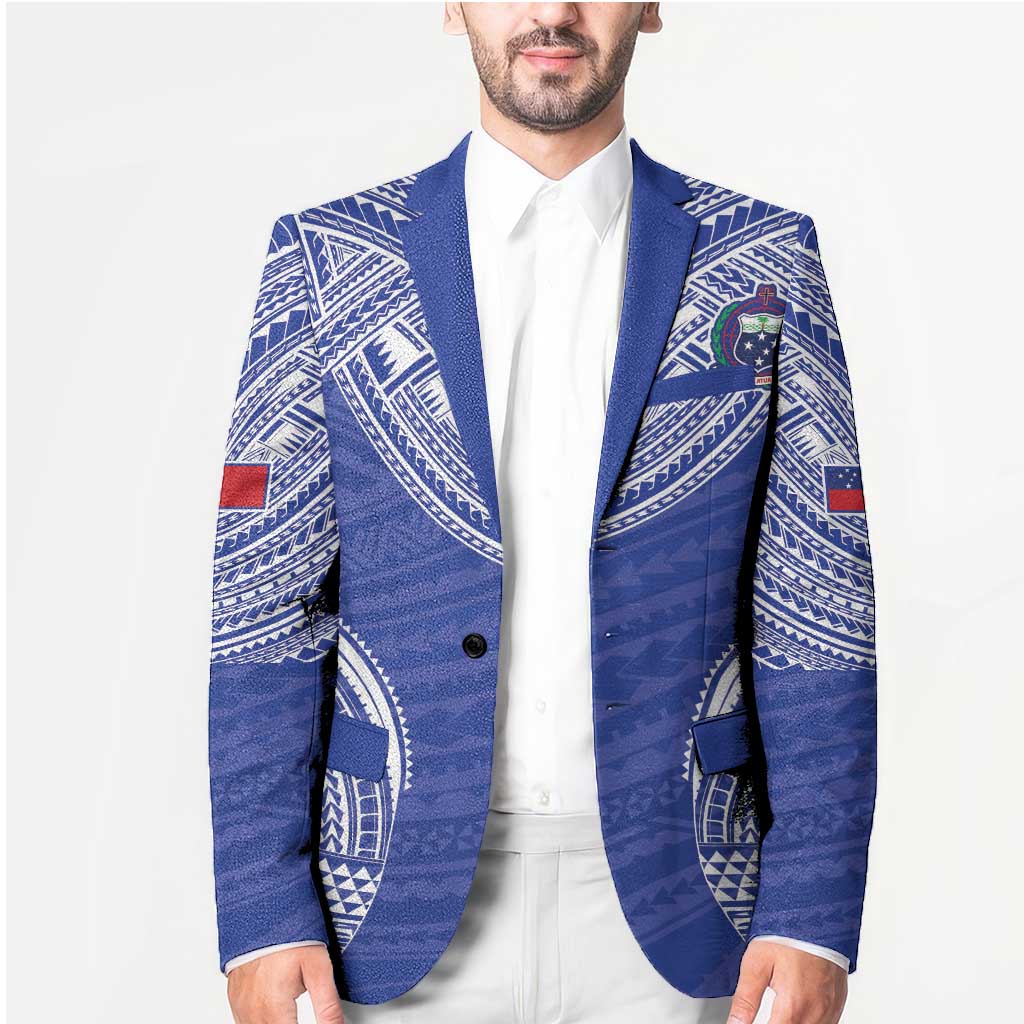 Manu Samoa Pacific Samoa Rugby Custom Blazer Polynesian Pattern - Polynesian Pride