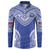 Manu Samoa Pacific Samoa Rugby Custom Button Sweatshirt Polynesian Pattern
