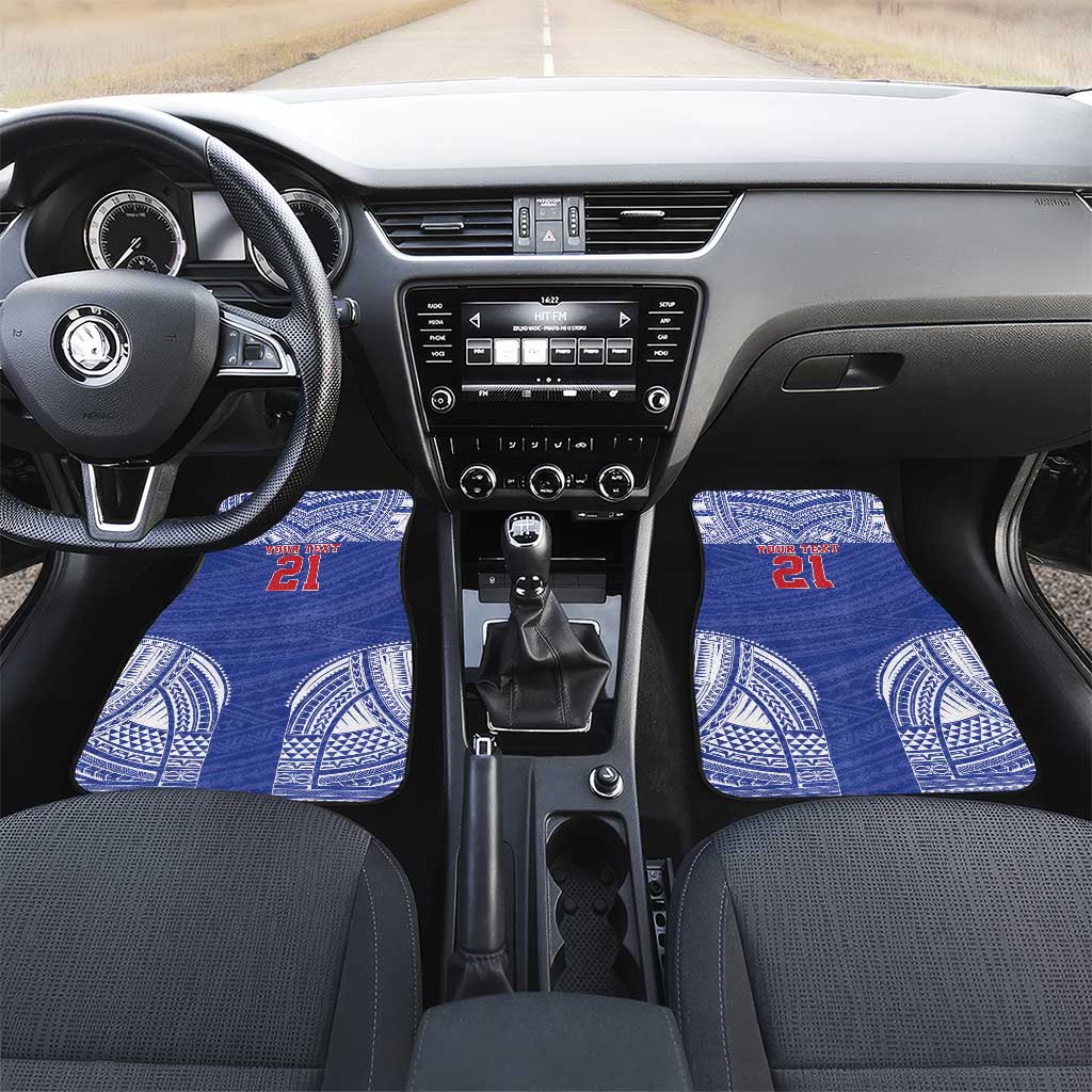 Manu Samoa Pacific Samoa Rugby Custom Car Mats Polynesian Pattern