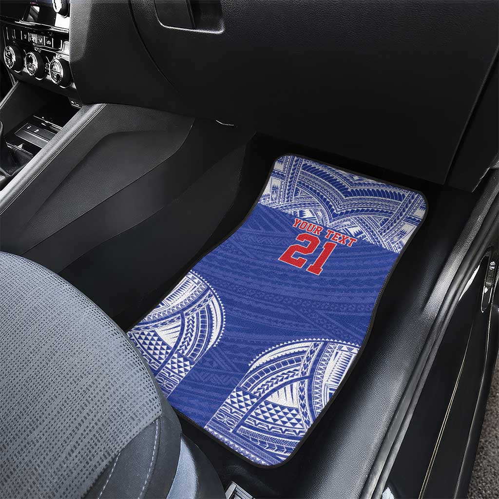 Manu Samoa Pacific Samoa Rugby Custom Car Mats Polynesian Pattern