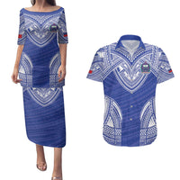 Manu Samoa Pacific Samoa Rugby Custom Couples Matching Puletasi and Hawaiian Shirt Polynesian Pattern