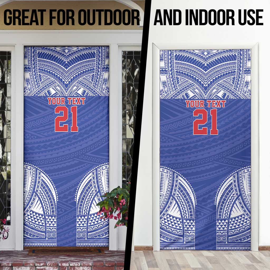 Manu Samoa Pacific Samoa Rugby Custom Door Cover Polynesian Pattern - Polynesian Pride
