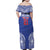 Manu Samoa Pacific Samoa Rugby Custom Family Matching Off Shoulder Maxi Dress and Hawaiian Shirt Polynesian Pattern