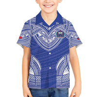 Manu Samoa Pacific Samoa Rugby Custom Family Matching Summer Maxi Dress and Hawaiian Shirt Polynesian Pattern