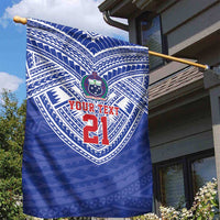 Manu Samoa Pacific Samoa Rugby Custom Garden Flag Polynesian Pattern