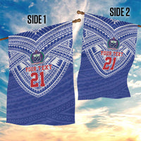 Manu Samoa Pacific Samoa Rugby Custom Garden Flag Polynesian Pattern