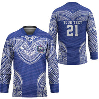 Manu Samoa Pacific Samoa Rugby Custom Hockey Jersey Polynesian Pattern - Polynesian Pride
