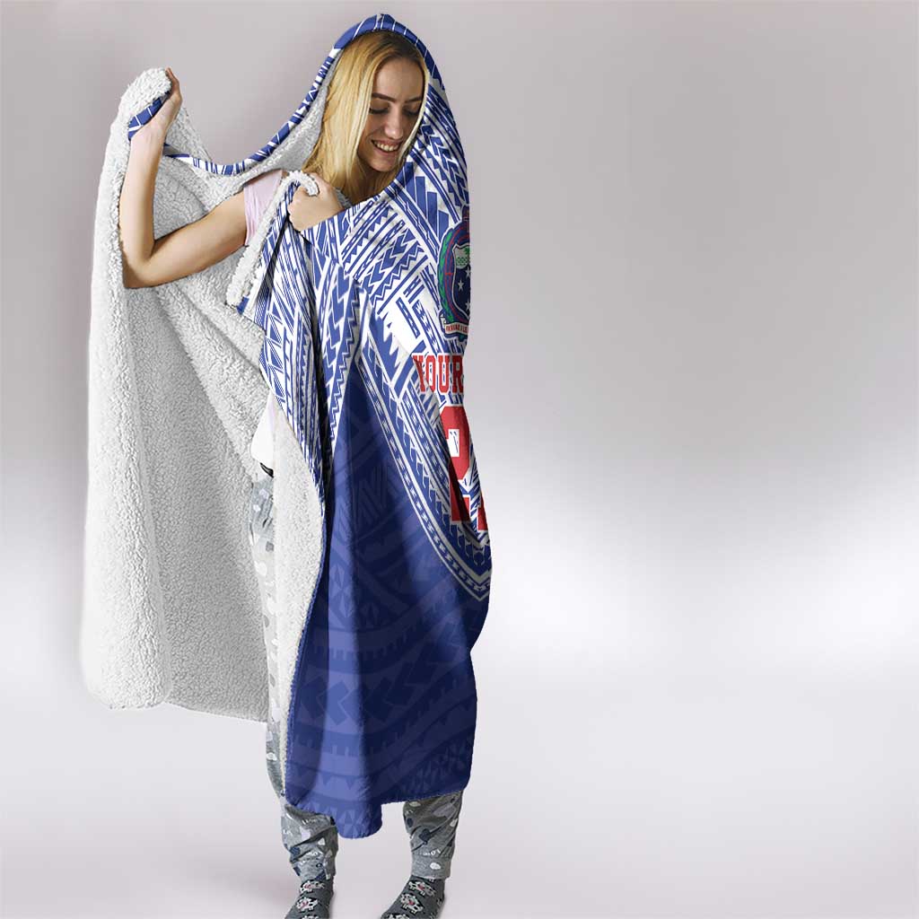 Manu Samoa Pacific Samoa Rugby Custom Hooded Blanket Polynesian Pattern