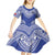 Manu Samoa Pacific Samoa Rugby Custom Kid Short Sleeve Dress Polynesian Pattern