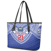 Manu Samoa Pacific Samoa Rugby Custom Leather Tote Bag Polynesian Pattern LT9 - Polynesian Pride