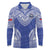 Manu Samoa Pacific Samoa Rugby Custom Long Sleeve Polo Shirt Polynesian Pattern