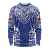 Manu Samoa Pacific Samoa Rugby Custom Long Sleeve Shirt Polynesian Pattern