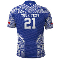 Manu Samoa Pacific Samoa Rugby Custom Polo Shirt Polynesian Pattern