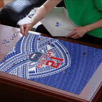 Manu Samoa Pacific Samoa Rugby Custom Puzzle Polynesian Pattern - Polynesian Pride