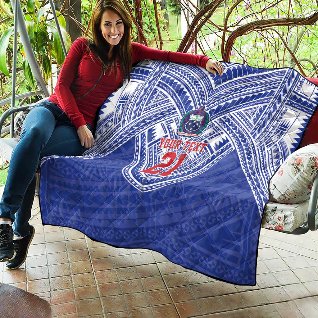 Manu Samoa Pacific Samoa Rugby Custom Quilt Polynesian Pattern