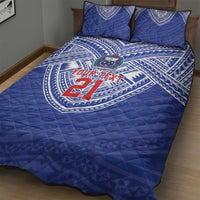 Manu Samoa Pacific Samoa Rugby Custom Quilt Bed Set Polynesian Pattern