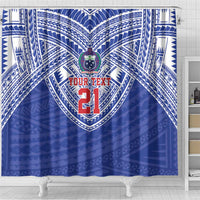 Manu Samoa Pacific Samoa Rugby Custom Shower Curtain Polynesian Pattern