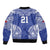 Manu Samoa Pacific Samoa Rugby Custom Sleeve Zip Bomber Jacket Polynesian Pattern