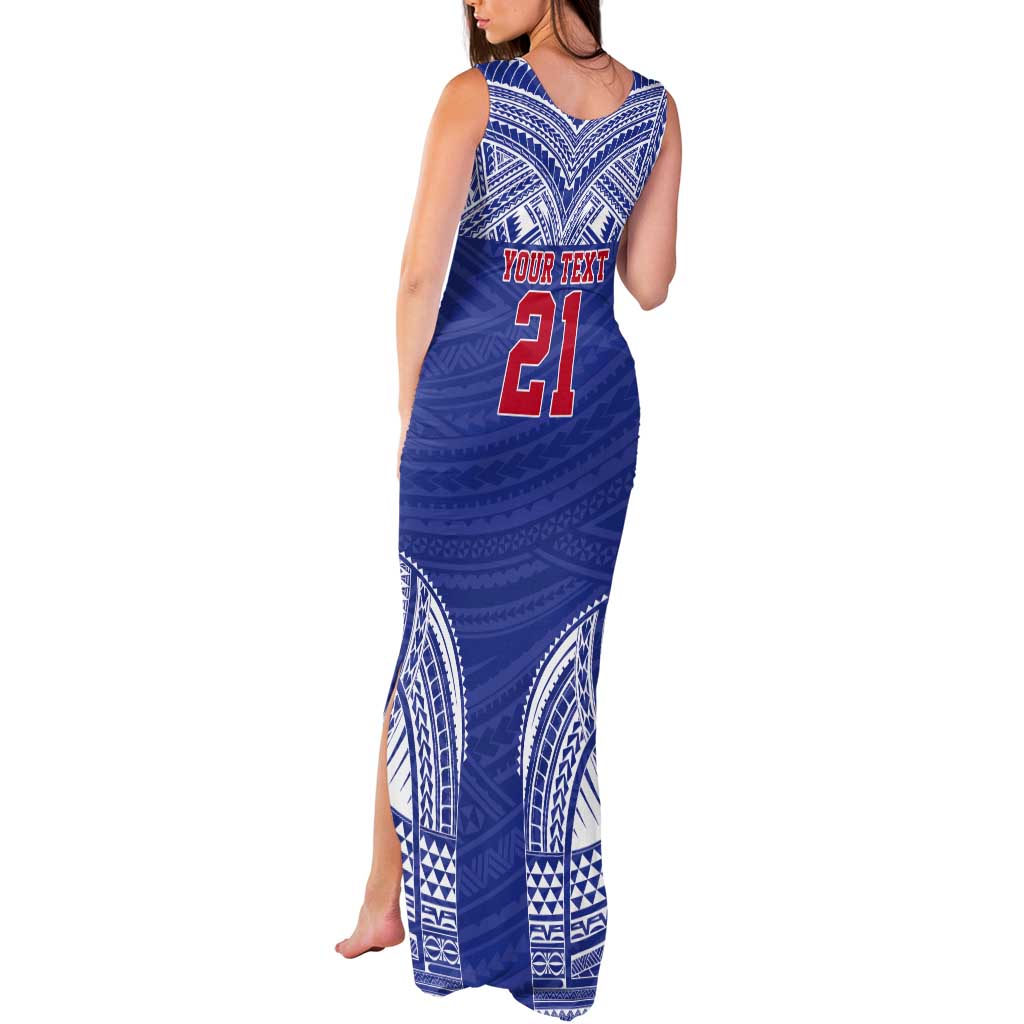 Manu Samoa Pacific Samoa Rugby Custom Tank Maxi Dress Polynesian Pattern