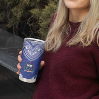 Manu Samoa Pacific Samoa Rugby Custom Tumbler Cup Polynesian Pattern