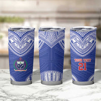 Manu Samoa Pacific Samoa Rugby Custom Tumbler Cup Polynesian Pattern