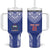 Manu Samoa Pacific Samoa Rugby Custom Tumbler With Handle Polynesian Pattern