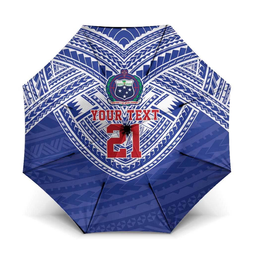 Manu Samoa Pacific Samoa Rugby Custom Umbrella Polynesian Pattern - Polynesian Pride