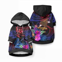 American Samoa Pet Hoodie Manu'a Cession Day Polynesian Tribal LT9 Pullover Gradient Blue - Polynesian Pride