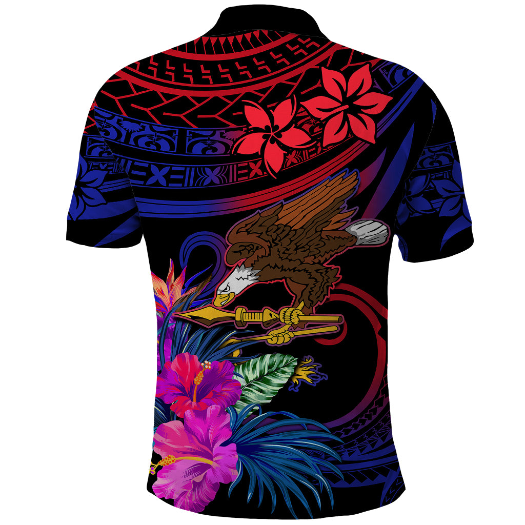 American Samoa Polo Shirt Manua Cession Day Polynesian Tribal LT9 - Polynesian Pride