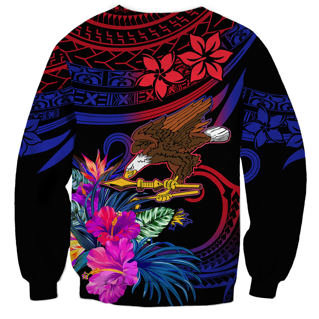 Custom American Samoa Sweatshirt Manu'a Cession Day Polynesian Tribal LT9 - Polynesian Pride