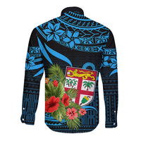 Custom Fiji Islands Long Sleeve Button Shirt With Polynesian Tribal Happy National Day LT9 - Polynesian Pride