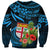 Custom Fiji Islands Sweatshirt With Polynesian Tribal Happy National Day LT9 Unisex Blue - Polynesian Pride