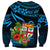 Custom Fiji Islands Sweatshirt With Polynesian Tribal Happy National Day LT9 - Polynesian Pride