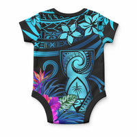 Polynesian Guam Baby Onesie With Latte Stone Happy Liberation Day LT9 - Polynesian Pride