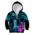 Polynesian Guam Kid Hoodie With Latte Stone Happy Liberation Day LT9 Zip Hoodie Blue - Polynesian Pride