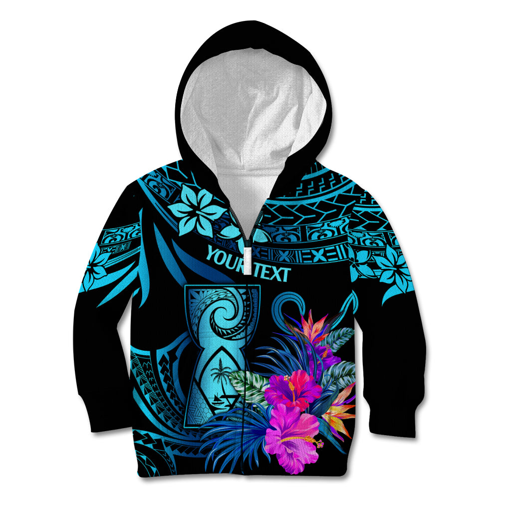 Custom Polynesian Guam Kid Hoodie With Latte Stone Happy Liberation Day LT9 - Polynesian Pride