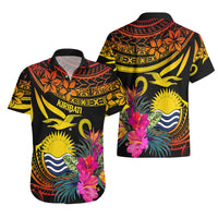 Polynesian Kiribati Independence Day Hawaiian Shirt Kiribati Emblem with Hibiscus Pacific Beauty LT9 - Polynesian Pride