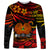 PNG Remembrance Day Long Sleeve Shirt Polynesian Tribal and Poppy LT9 Unisex Red - Polynesian Pride