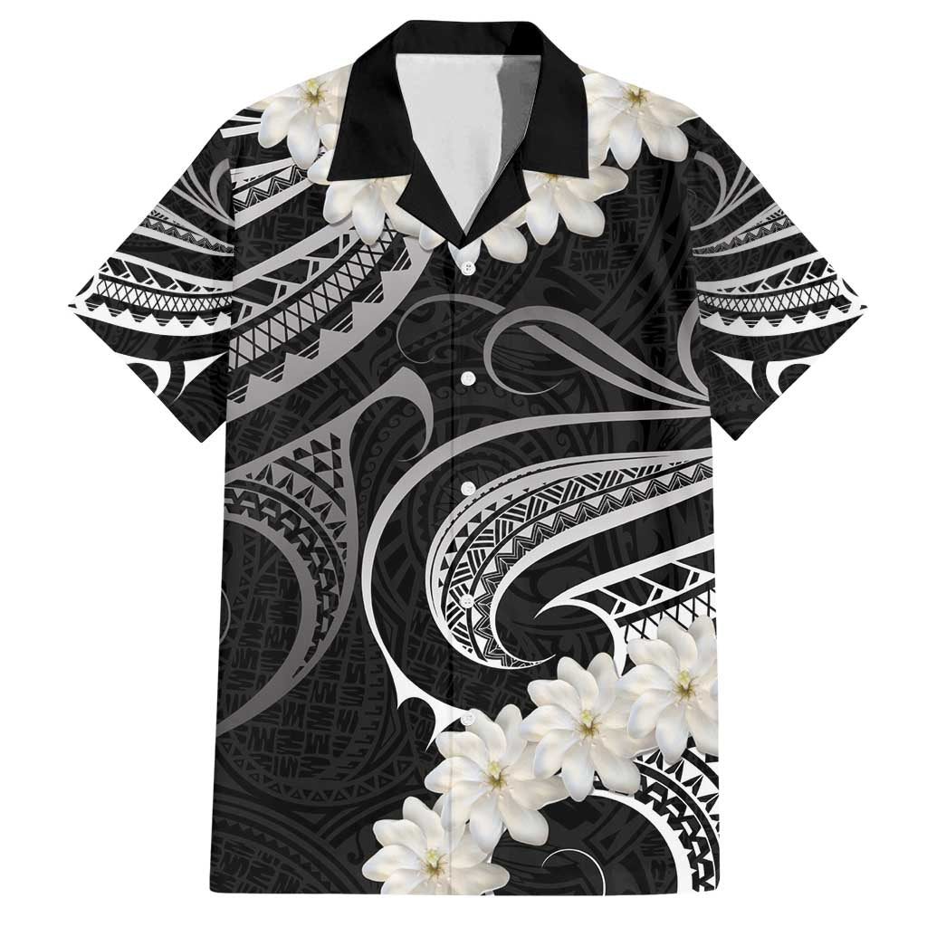 White Sunday Tokelau Gardenia Thunbergia Family Matching Summer Maxi Dress and Hawaiian Shirt Fakamalo Atu Kia Te Koutou Uma