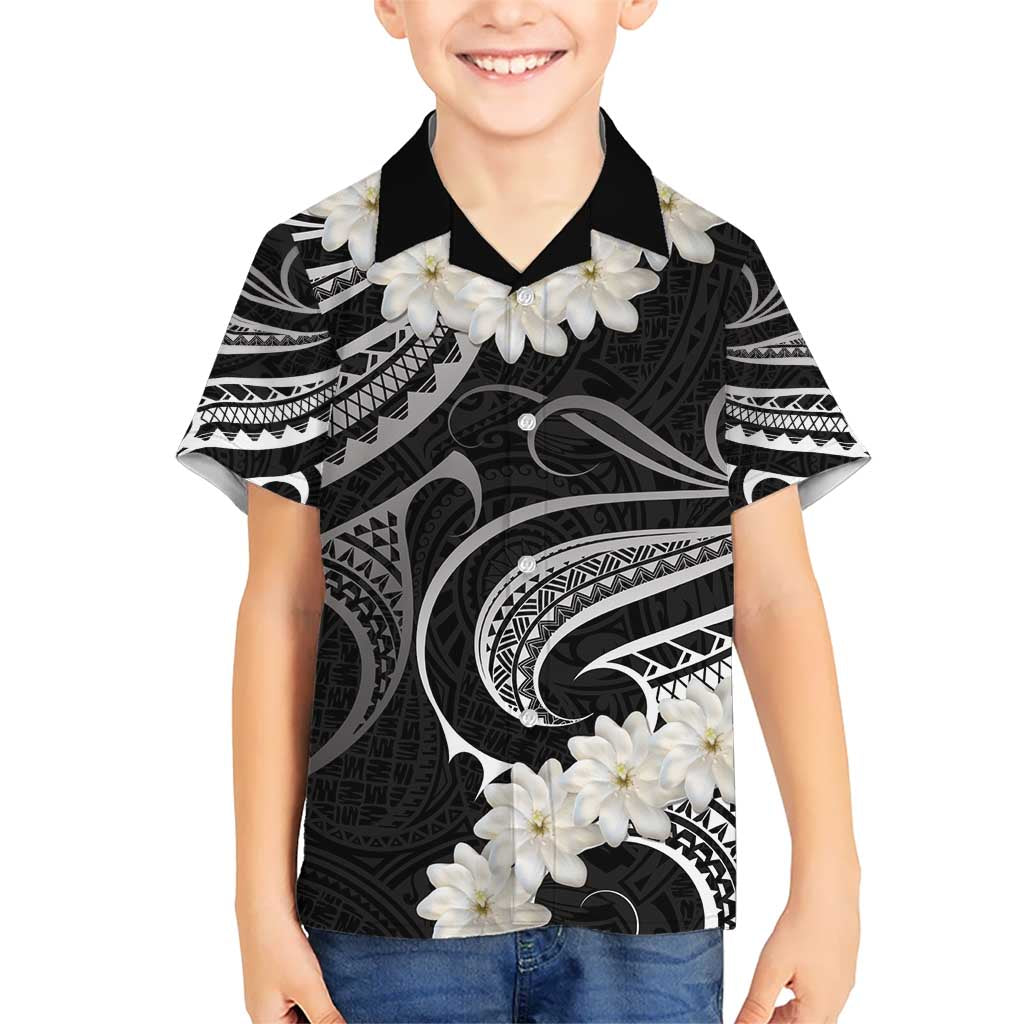 White Sunday Tokelau Gardenia Thunbergia Kid Hawaiian Shirt Fakamalo Atu Kia Te Koutou Uma