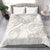 Tokelau Gardenia Thunbergia Bedding Set Black Polynesian Art Vibe