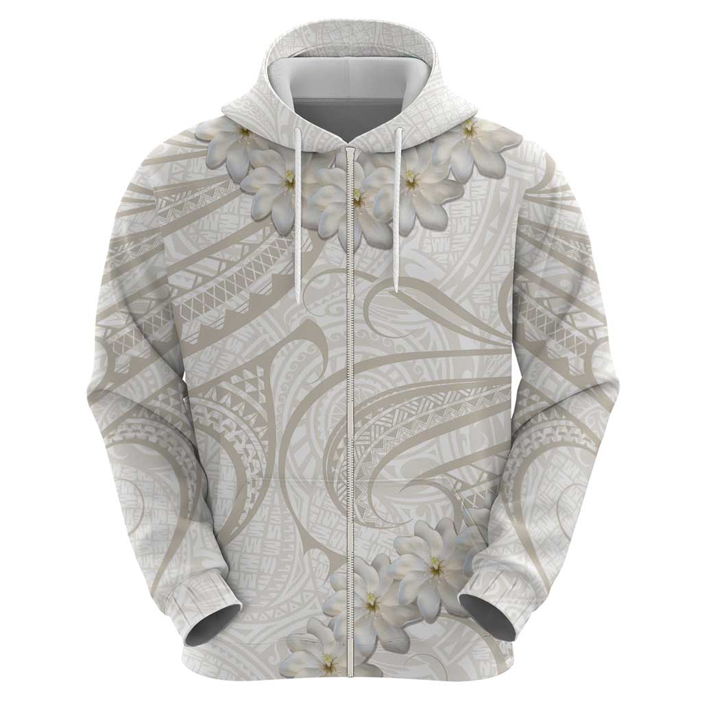 Tokelau Gardenia Thunbergia Hoodie Black Polynesian Art Vibe