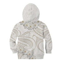 Tokelau Gardenia Thunbergia Kid Hoodie Black Polynesian Art Vibe