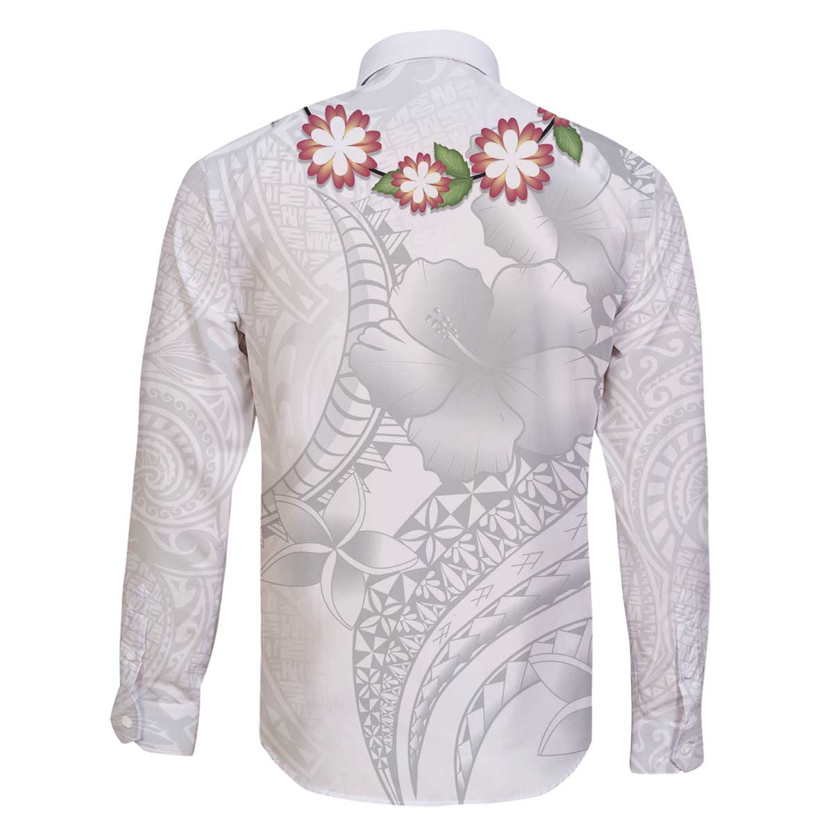 Manuia le Aso Sa o Tamaiti Tonga Family Matching Off Shoulder Short Dress and Hawaiian Shirt White Sunday Heilala Lei