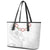 Manuia le Aso Sa o Tamaiti Tonga Leather Tote Bag White Sunday Heilala Lei