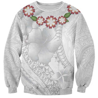 Manuia le Aso Sa o Tamaiti Tonga Sweatshirt White Sunday Heilala Lei