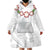 Manuia le Aso Sa o Tamaiti Tonga Wearable Blanket Hoodie White Sunday Heilala Lei