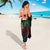 Hawaiian Sea Turtle Sarong Green Hibiscus Flowers and Kakau Pattern
