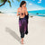 Hawaiian Sea Turtle Sarong Pink Hibiscus Flowers and Kakau Pattern