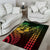 Hawaiian Sea Turtle Area Rug Reggae Hibiscus Flowers and Kakau Pattern